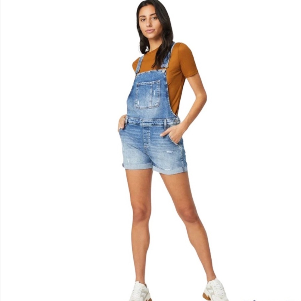 SeeThruSoul denim Overalls shortalls size 30‎